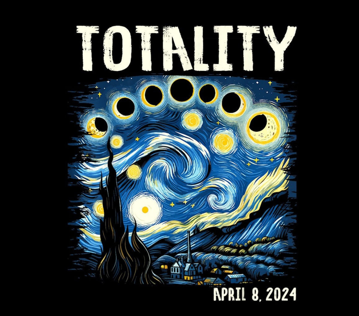 Totality Eclipse Starry Night