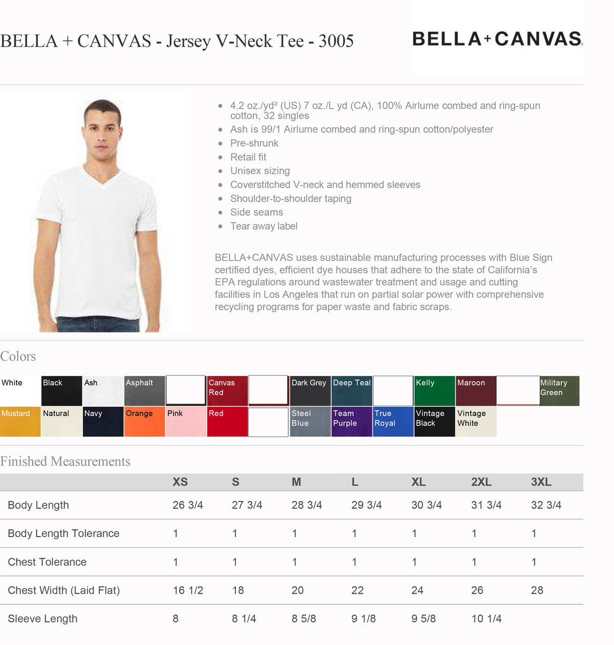 Men's / Unisex Jersey V-Neck Tee