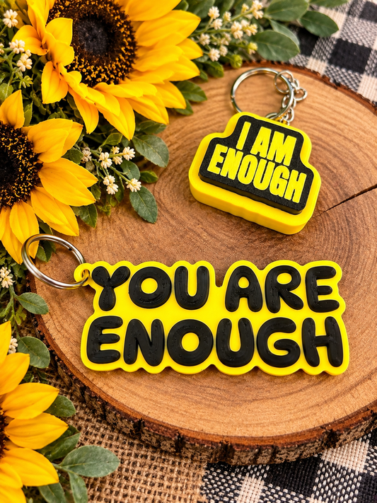 I am Enough keychain